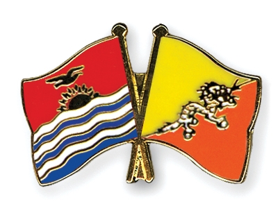 Fahnen Pins Kiribati Bhutan