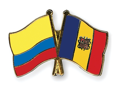 Fahnen Pins Kolumbien Andorra