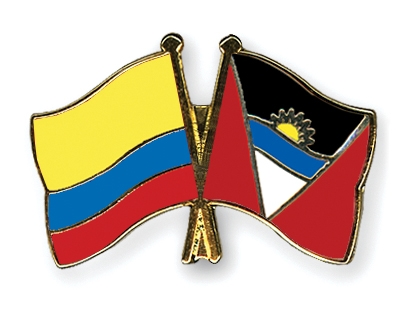 Fahnen Pins Kolumbien Antigua-und-Barbuda