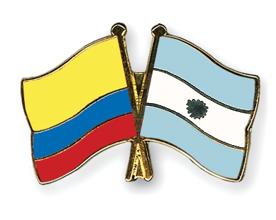 Fahnen Pins Kolumbien Argentinien