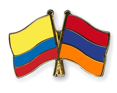 Fahnen Pins Kolumbien Armenien