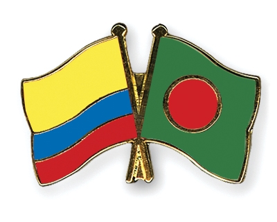 Fahnen Pins Kolumbien Bangladesch