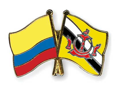Fahnen Pins Kolumbien Brunei-Darussalam