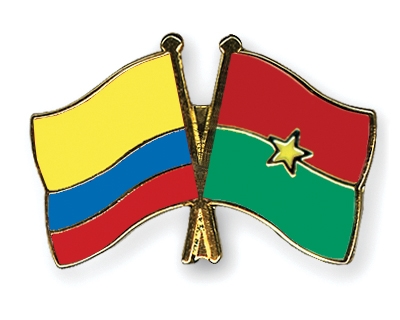 Fahnen Pins Kolumbien Burkina-Faso