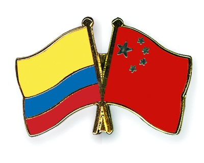 Fahnen Pins Kolumbien China