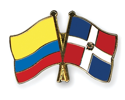 Fahnen Pins Kolumbien Dominikanische-Republik