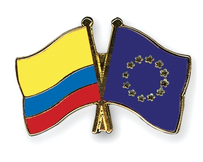 Fahnen Pins Kolumbien Europa