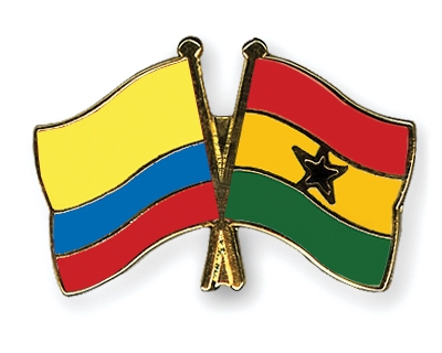 Fahnen Pins Kolumbien Ghana