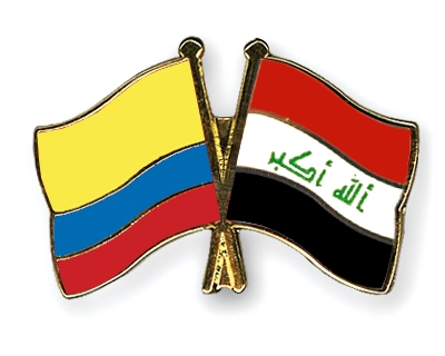 Fahnen Pins Kolumbien Irak
