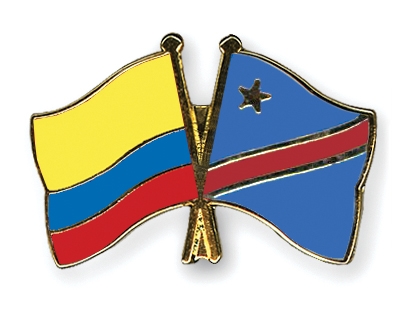 Fahnen Pins Kolumbien Kongo-Demokratische-Republik
