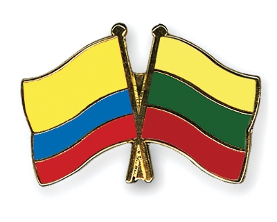 Fahnen Pins Kolumbien Litauen