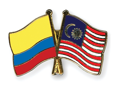Fahnen Pins Kolumbien Malaysia