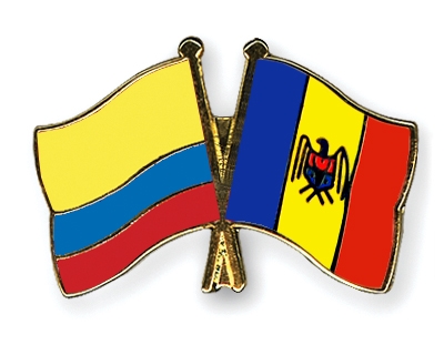 Fahnen Pins Kolumbien Moldau