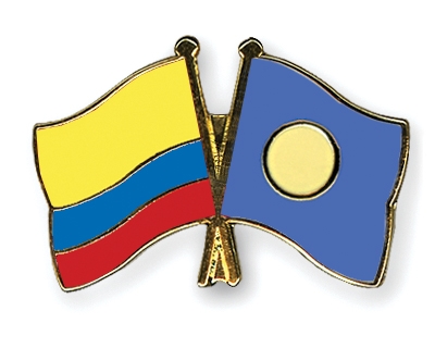 Fahnen Pins Kolumbien Palau