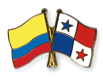 Fahnen Pins Kolumbien Panama