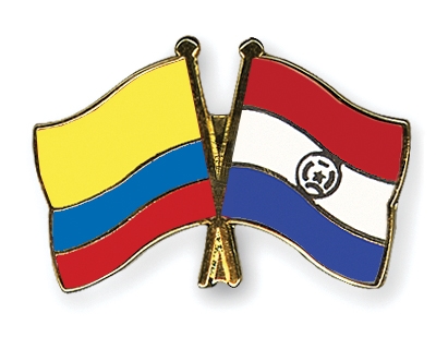 Fahnen Pins Kolumbien Paraguay