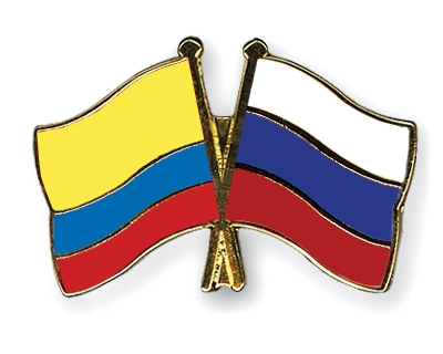 Fahnen Pins Kolumbien Russland
