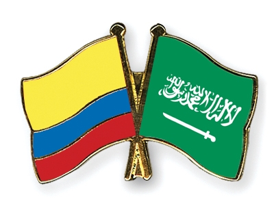 Fahnen Pins Kolumbien Saudi-Arabien