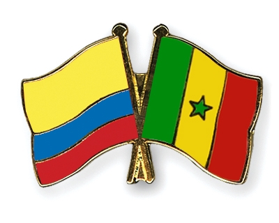 Fahnen Pins Kolumbien Senegal