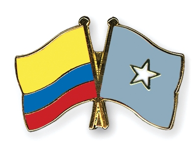 Fahnen Pins Kolumbien Somalia