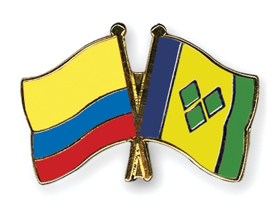 Fahnen Pins Kolumbien St-Vincent-und-die-Grenadinen