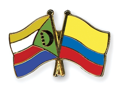 Fahnen Pins Komoren Kolumbien