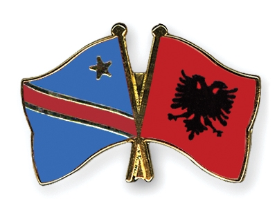 Fahnen Pins Kongo-Demokratische-Republik Albanien