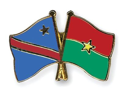 Fahnen Pins Kongo-Demokratische-Republik Burkina-Faso