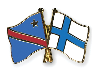 Fahnen Pins Kongo-Demokratische-Republik Finnland