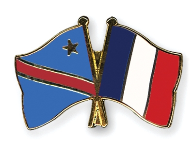 Fahnen Pins Kongo-Demokratische-Republik Frankreich