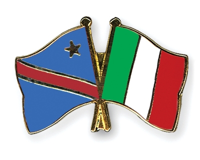 Fahnen Pins Kongo-Demokratische-Republik Italien