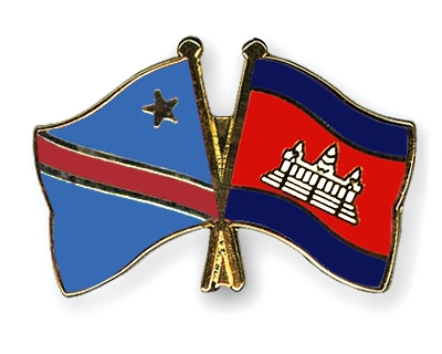 Fahnen Pins Kongo-Demokratische-Republik Kambodscha