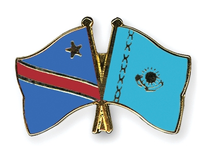 Fahnen Pins Kongo-Demokratische-Republik Kasachstan
