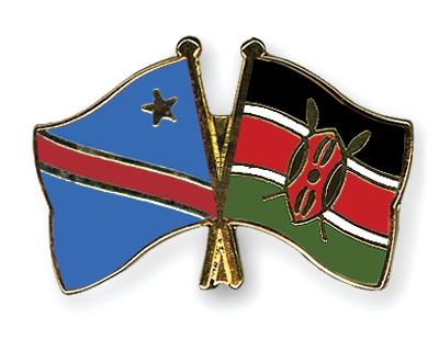 Fahnen Pins Kongo-Demokratische-Republik Kenia