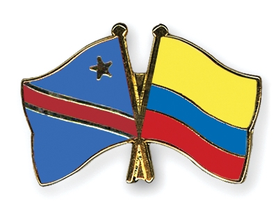 Fahnen Pins Kongo-Demokratische-Republik Kolumbien