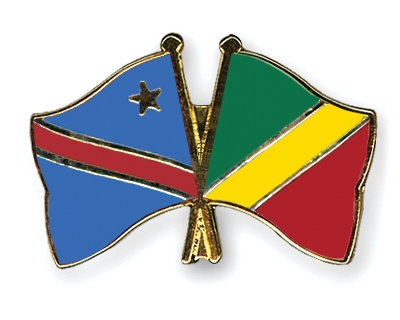 Fahnen Pins Kongo-Demokratische-Republik Kongo-Republik