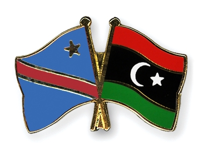 Fahnen Pins Kongo-Demokratische-Republik Libyen