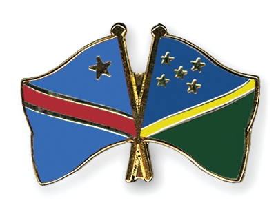 Fahnen Pins Kongo-Demokratische-Republik Salomonen