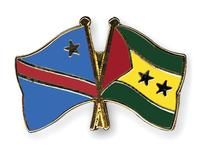Fahnen Pins Kongo-Demokratische-Republik Sao-Tome-und-Principe