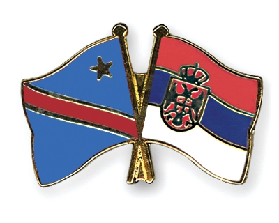 Fahnen Pins Kongo-Demokratische-Republik Serbien