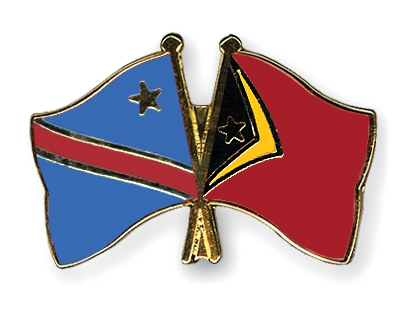 Fahnen Pins Kongo-Demokratische-Republik Timor-Leste