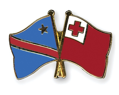 Fahnen Pins Kongo-Demokratische-Republik Tonga