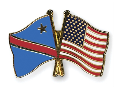 Fahnen Pins Kongo-Demokratische-Republik USA
