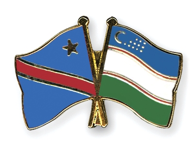 Fahnen Pins Kongo-Demokratische-Republik Usbekistan