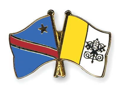 Fahnen Pins Kongo-Demokratische-Republik Vatikanstadt