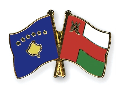 Fahnen Pins Kosovo Oman