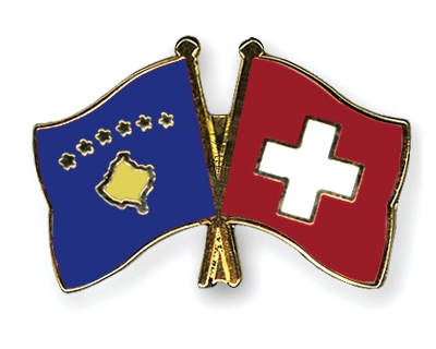 Fahnen Pins Kosovo Schweiz