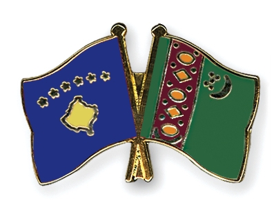 Fahnen Pins Kosovo Turkmenistan