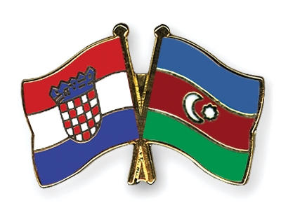 Fahnen Pins Kroatien Aserbaidschan