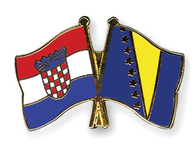 Kroatische Republik Herzeg-Bosnien Flagge 100% Polyester mit 2 Eisenleisten  Hrvatska Republika Herceg-Bosna Flaggen - .de